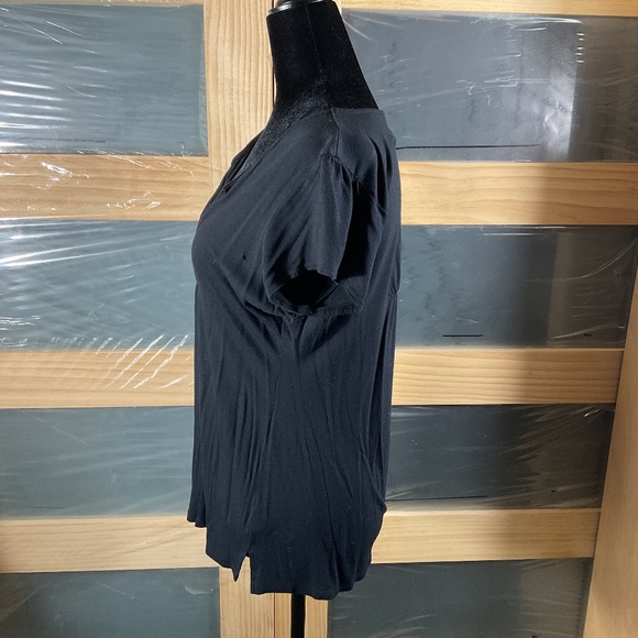 Calvin Klein Black Short Sleeved Vintage Top - Picture 2 of 9